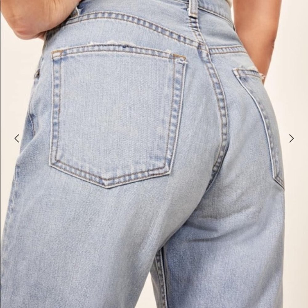 Reformation Dawson Relaxed Jean in Skye Destroyed size 25 NWT - Picture 2 of 10